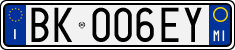License plate of Italy, Cars (1994 year series)
