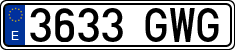 License plates of Spain, Ordinary (2000)