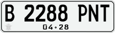 License plate of Indonesia, Regular plates