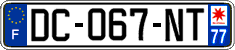 French license plate, SIV (ordinary)
