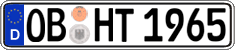 German license plate, Regular plates