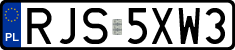 License plates of Poland, Regular car plates