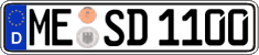 German license plate, Regular plates