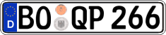 German license plate, Regular plates