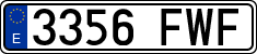 License plates of Spain, Ordinary (2000)