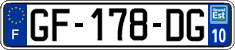 French license plate, SIV (ordinary)