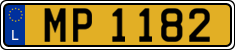 License plate of Luxembourg, 2003 year system