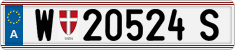 License plate of Austria, Regular plates