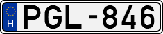 license plates of Hungary, Cars (1990)