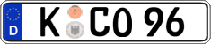 German license plate, Regular plates