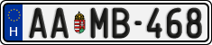 license plates of Hungary, Regular plates (2022)