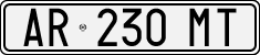 License plate of Italy, Cars (1994 year series)