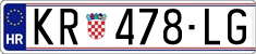 License plate of Croatia, Regular plates