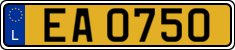License plate of Luxembourg, 2003 year system