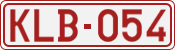 License plate of Belgium, 1951 year system
