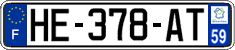 French license plate, SIV (ordinary)