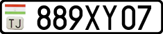 License plate of Tajikistan, Organizations (2009)