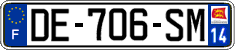 French license plate, SIV (ordinary)