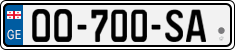 License plate of Georgia, Cars (2014)