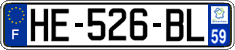 French license plate, SIV (ordinary)