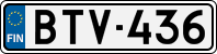 License plate of Finland, Cars