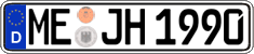 German license plate, Regular plates