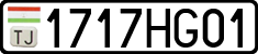 License plate of Tajikistan, Private owners (2009)