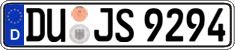 German license plate, Regular plates