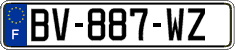 French license plate, SIV (ordinary)