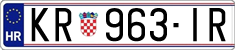 License plate of Croatia, Regular plates