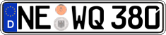 German license plate, Regular plates