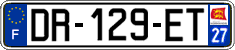 French license plate, SIV (ordinary)