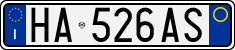 License plate of Italy, Cars (1994 year series)