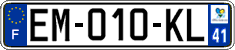 French license plate, SIV (ordinary)