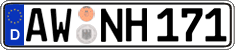 German license plate, Regular plates