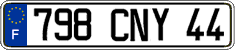 French license plate, FNI