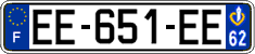French license plate, SIV (ordinary)