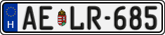 license plates of Hungary, Regular plates (2022)