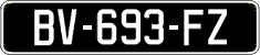 French license plate, SIV (oldtimers)