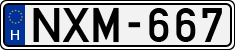 license plates of Hungary, Cars (1990)