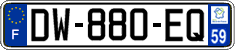 French license plate, SIV (ordinary)