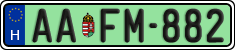 license plates of Hungary, Regular plates (2022)