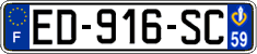 French license plate, SIV (ordinary)