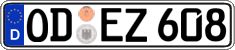 German license plate, Regular plates