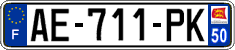 French license plate, SIV (ordinary)