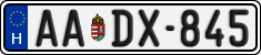 license plates of Hungary, Regular plates (2022)