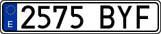 License plates of Spain, Ordinary (2000)