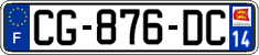 French license plate, SIV (ordinary)
