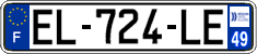 French license plate, SIV (ordinary)
