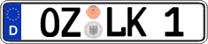 German license plate, Regular plates